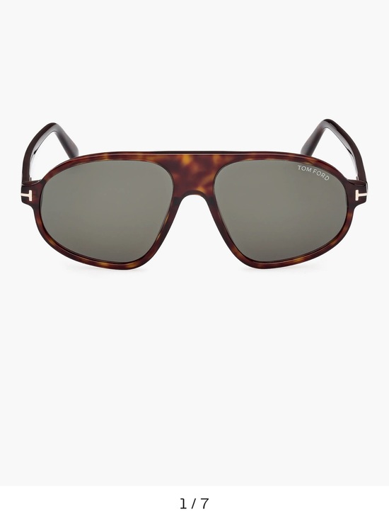 Tom Ford Accessories - Tom Ford Tortoiseshell Aviator Sunglasses with Dark Gray Lenses